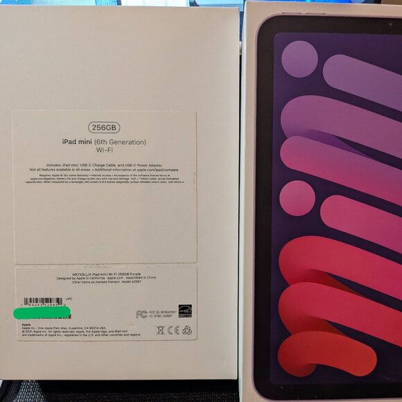 iPad mini 6GEN /256GB (purple) with box + origami case + paperlike and more - Picture 5 of 10